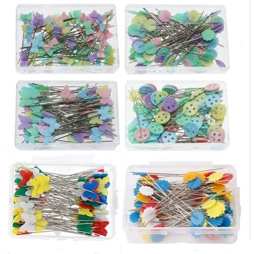 100Pcs/box Sewing Pins Dressmaking Pins Embroidery Patchwork Pins Accessories Tools Dressmaking Sewing Accessories DIY Crafts