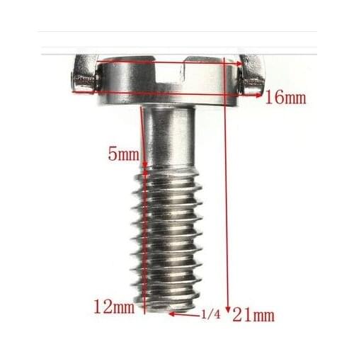 2PCs 1/4 D-Ring Convert Slotted Screw Pull Ring Adapter For Camera Tripod Monopod Quick Release Plate Baseplate Base Mounting