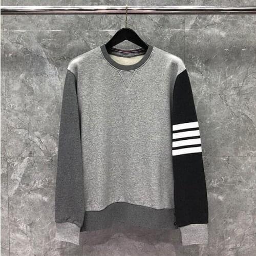 2021 Fashion Brand Sweatshirts Men Women Patchwork Casual Sportswear Coat Striped Cotton Pullovers Mens Clothing