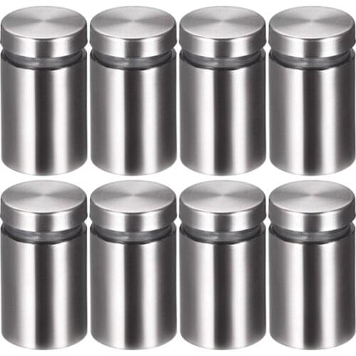 25mm/1" Dia 50mm/2" Length Sign Holders Screws Wall Mount Hardware Advertising Glass Standoff Nail-Pack of 8