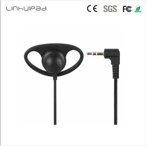 3.5mm stereo 1-Bud Comfortable D type Single Ear-hook Earphone Earpiece Walkie Headset for Simultaneous translatio 500pcs/lot