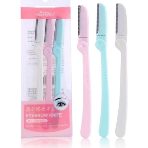 3Pcs/Set eyebrow shaver Facial Hair Remover Eyebrow blade For Women Facial Face Razor Eyebrow Trimmers Blades Shaver