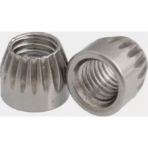 60/40/30/20PCS M6 M8 M10 M12 304 stainless steel conical nut conical nut expansion tail cap knurl implosion screw