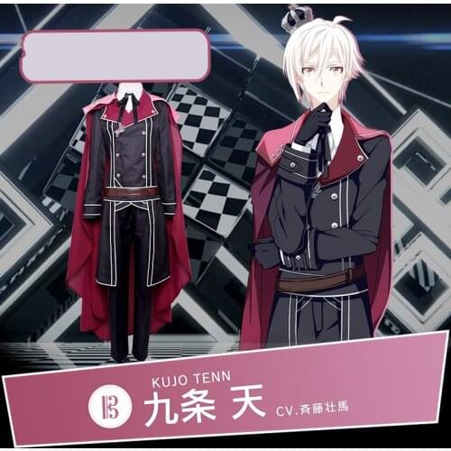 Anime! Idolish7 TRIGGER Kujo Tenn Gothic Military Uniform Cosplay Costume Stage Halloween Carnival Suit Full Set