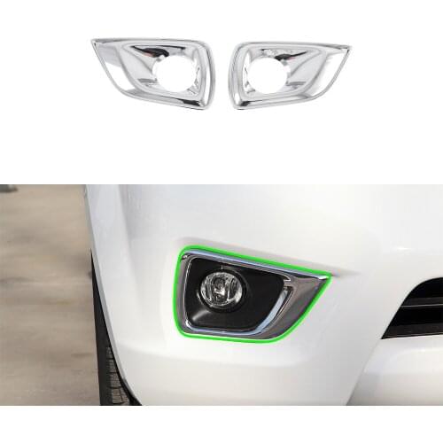 Car Accessories Exterior Decorative Front Fog Light Cover Back Protected ABS Chrome For Nissan Navara 2017 2018 2019