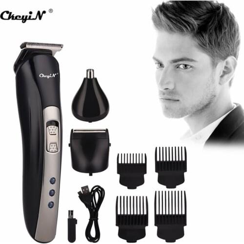 Wireless Electric Hair Clipper Rechargeable Hair Trimmer Kit Professional Ear Nose Hair Remover Sideburns Shaver Home Haircutter