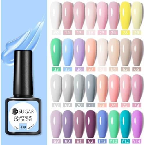 UR SUGAR Macaron Gel Nail Polish Blue Nude Pink Gray Neon Gel Polish Soak Off LED UV Nail Art Lamp Gel Varnish Salon Top Coat