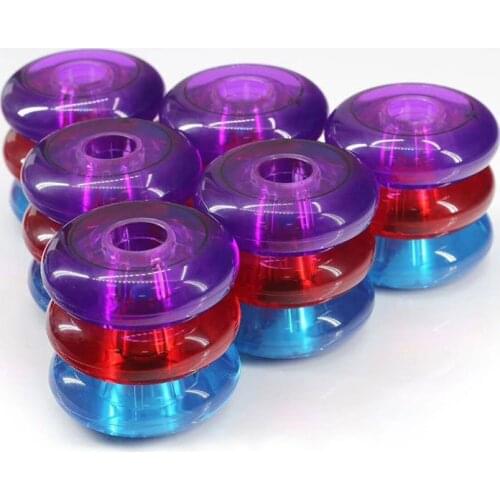 Crystal Skating Wheel Slalom FSK Inline Skates Shoes 83A Blue Red Purple Green All-meat Transparent for SEBA KSJ WFSC High HV HL