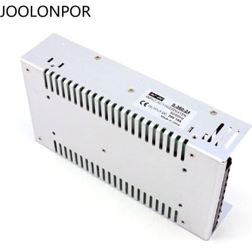 JOOLONPOR DC 24V 360W Lighting Transformers Power Supply LED Driver Power for LED Strip Light Switch Power Supply