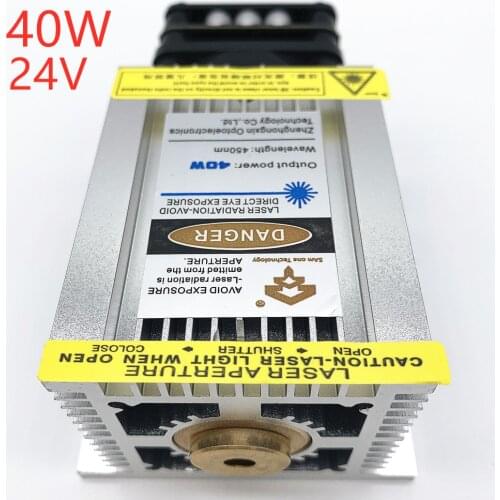 40W 24V laser head, blue laser module, ultra-fast engraving of stainless steel and oxidized metal, high light transmittance