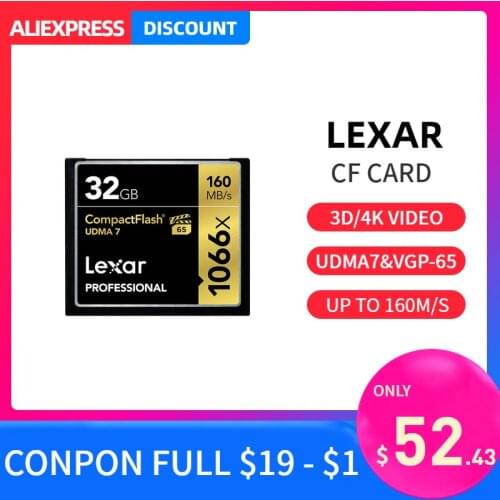 Lexar 1066x cf card 32gb 64gb 128gb tarjeta sd memory card for compactflash capture tablet laptop 3d printer mini pc and camera