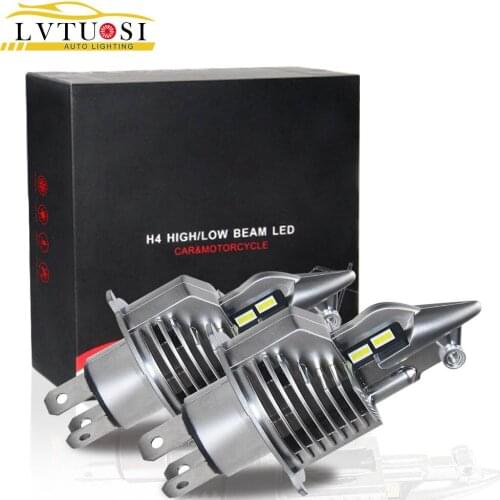 LVTUSI H4 2PCS Can be Used for Motorcycle and Car Headlight 6000K 12V LED Headlight High and Low Beam Car Light CSP Chip DC