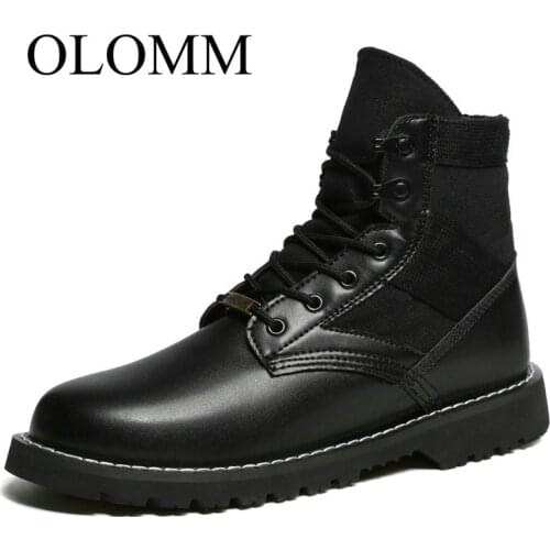 OLOMM 2019 autumn and winter fashion new male Martin boots large size mens clothing boots wild boots mens cotton shoes DD-88