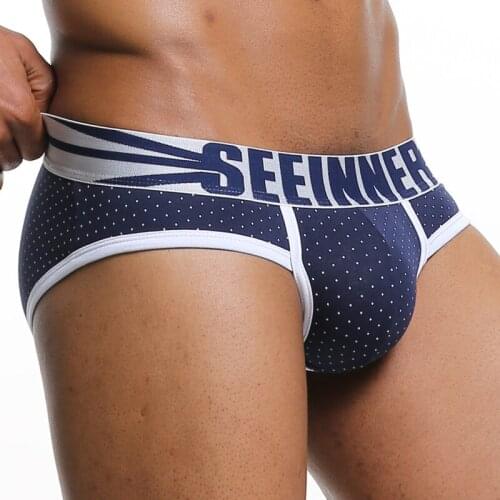 Sexy Underwear Men Printed Briefs Men Calzoncillos Hombre Slip Gay Underwear Penis Pouch Cotton Male Panties