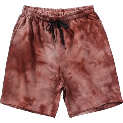 The New Summer Tie-Dyed Sports Shorts For Men And Women Streetwear Pocket Cotton Shorts For Mens Casual Beach Vintage Shorts