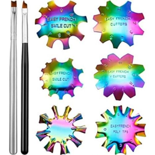 New Nail Edge Trimmer Kit Nail Cutter Acrylic Nail Gel Tool for Easy Creating French Nail Guides Smile Line Nail Art Manicure