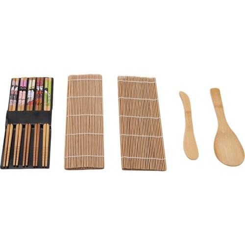 New DIY Sushi Maker Set Rice Mold Sushi Making Tool Kit Bamboo Sushi Mold Cooking Tools Set Seaweed Rice Ball Lunch Tools