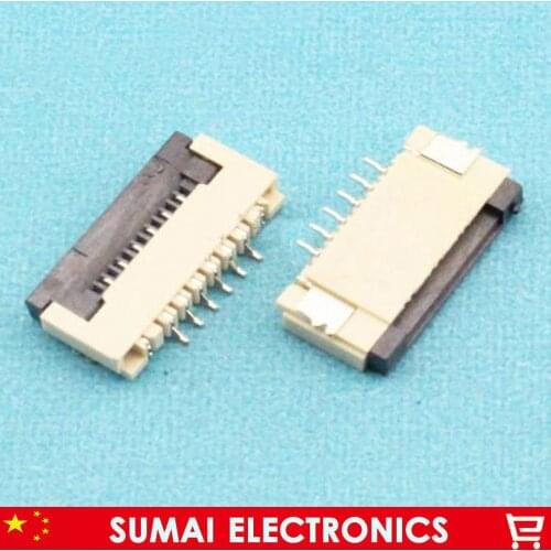 Sample, 6Pin FPC FFC connector cable socket 6 pin 1.0mm connector for LCD screen interface of DVD/GPS/MP3,6P