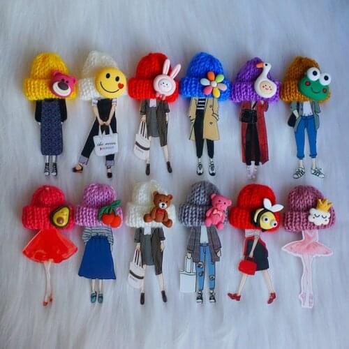 Gifts Boxed Brooch Woman Lady Cute Big Brooches Pin Badges Fashion Model Lapel Pins Jewelry Broche for Friends