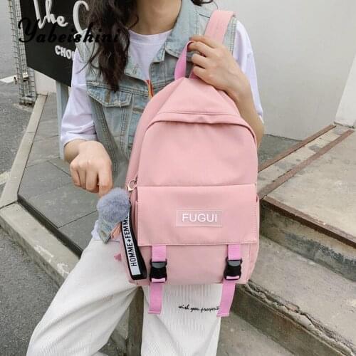 Women waterproof nylon cloth backpack Fashion Ladies Backpacks Large Capacity Women Backpack Solid School Bag For Teeanger Girls