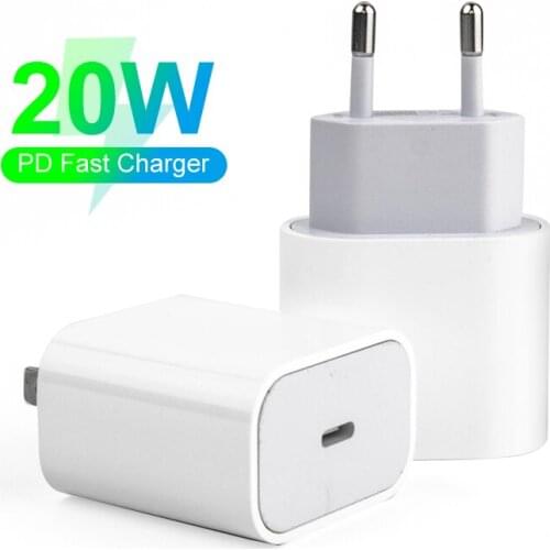 PD 20W Fast Charging Charger Mobile Phone Adapters Quick Charge 3.0 Wall Charger For iPhone12/12 Pro Max Xiaomi 11 EU/US/UK Plug