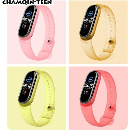 TPU Bracelet for Mi Band 5 6 Sport Wrist Strap For Xiao Miband 4 5 6 3 Silicone Strap for Miband 6 5 4 3 Wristband Replacement