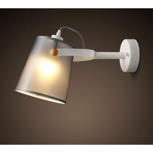 Contemporary contracted wall lamp Creative personality iron Energy Saving LED Lamp bedside toilet bedroom wall lamps