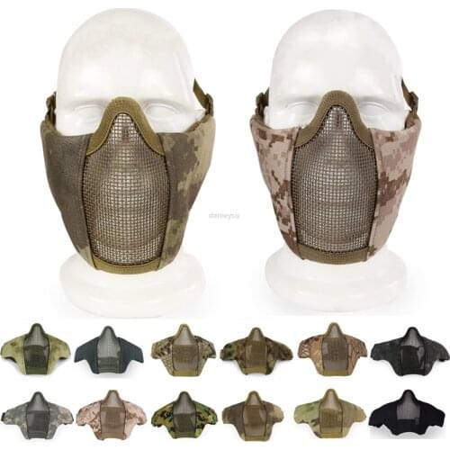 Tactical Mask Low-carbon Steel Mesh Breathable Military Shooting Hunting Protective Mask Army Airsoft Paintball Combat Masks