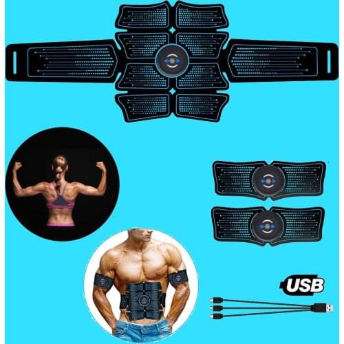 Training Muscle Stimulator Toner Rechargeable Smart Fitness Gear USB Charged Electrostimulation Exercise Gym Equipment At Home
