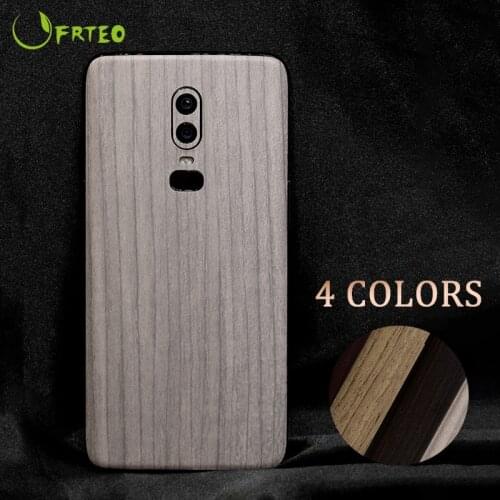 4 Colors Vintage Wood Veins Phone Sticker Back Skin For OnePlus 6 6T Luxury Durable Paster Stickers Cover For One Plus 6T 6 Film