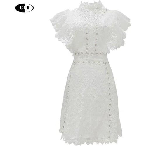 Runway Vintage Summer Self Portrait Women Mesh dress Patchwork Lace Mini elegant ruffles daisy holiday party Dresses vestidos