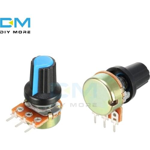 10PCS WH148 Linear Taper Rotary Potentiometer With Knob Cap 1K 2K 3K 5K B10K 20K 30K B50K 100K 200K 300K 500K 1M Ohm Diy AG2 A-2