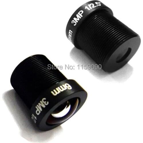 2Pcs 10Pcs 100Pcs IR Board 6mm 1/2.5" New HD 3mp Wide Angle LENS Free shipping