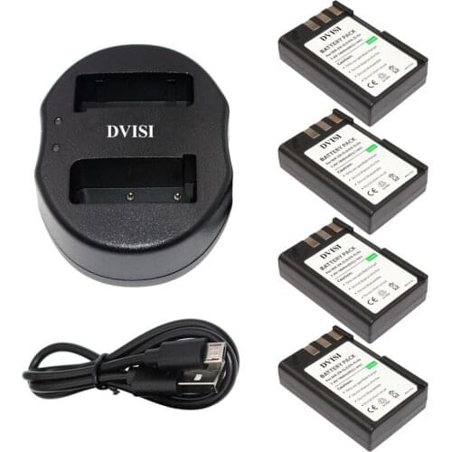 4pcs 7.4V 1800mAh EN-EL9 EN EL9 ENEL9 Recharger Batteries with USB Charger for Nikon EN-EL9a D40 D40X D60 D3000 D5000 Camera