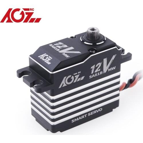 AGFRC SA81BVMW 14V Superb Torque 48KG 0.095Sec Waterproof IP67 Brushless Steering Magnetic Sensor Smart Servo for 1/8 RC Cars
