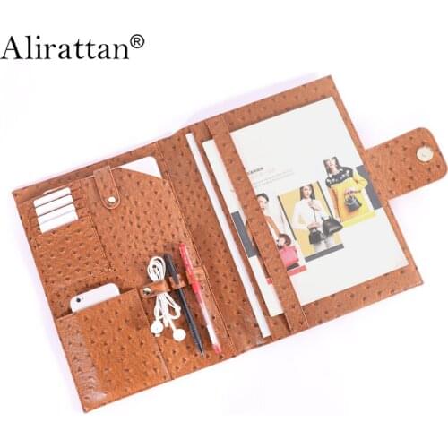 Alirattan New Briefcase File 2021 Fashion Customized Folders Python Ostrich Crocodile Pattern Pouch Bags Women Business Clutch