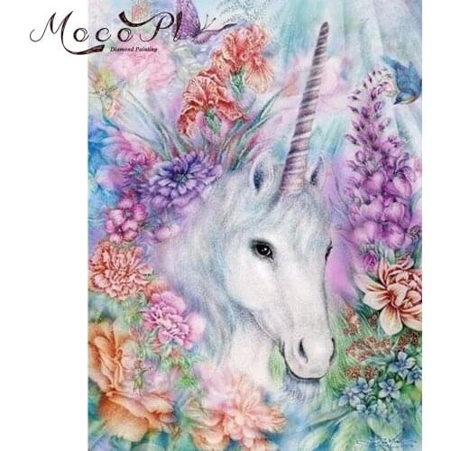 Animal Diamond Painting Full Drills 5D Diamond Embroidery Unicorn Mosaic of Rhinestone DIY Christmas Gift Home Decor Wall Art