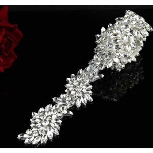 1 Yard Rhinestone Applique Trimming, Rhinestone Applique, Bridal Applique, Sash Applique DIY Wedding Accessories