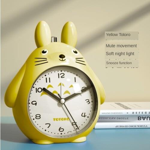 Childrens Alarm Clock Student Cartoon Can Talk Silent Bedside Luminous Large Volume Multifunctional Small Alarm Clock