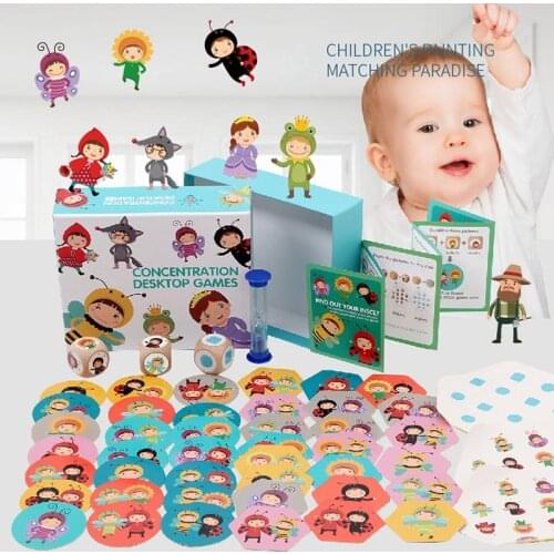 Wooden Throw Dice Game Recognition Stacking Matching Puzzle Toy Kids Early Educational Learning Toy Gifts