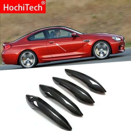 For BMW M6 F06 F12 F13 2013 2014 Car Accessories Carbon Fiber Auto Door Handle Knob Exterior Trim Covers