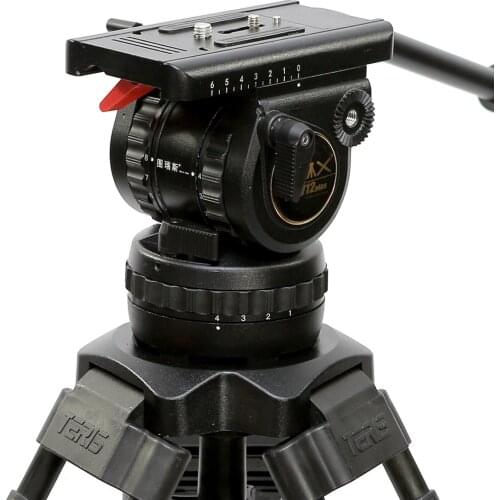 V12 PLUS Professional Tripod Head Fluid Head 100mm bowl Load 12KG for Video camcorder tripod film camera tripod head