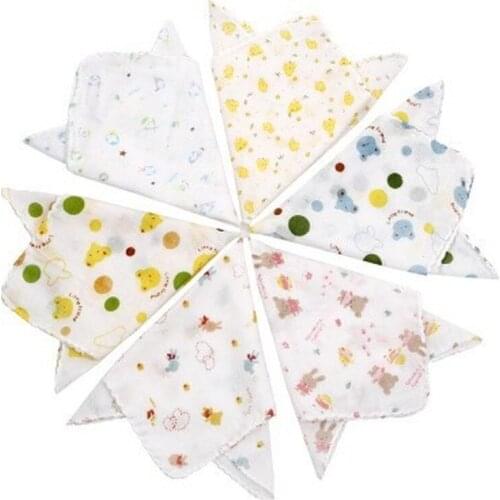 10pcs gauze handkerchief baby cotton saliva towel children cotton double layer baby stuff for newborns cloth wipes