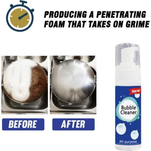Kitchen Oil Stain Cleaner Rust Remover Degreaser Multi-Purpose Bubble Foam Clean