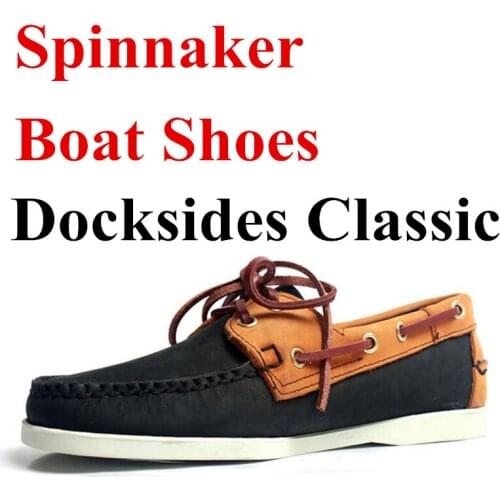 Men Women Spinnaker Genuine Nubuck Leather Loafers Docksides Classic Boat Shoes For Hemme Femme A094