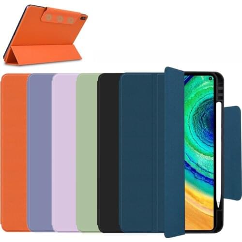 Magnet clasp style Case For Huawei Matepad Pro 10.8 / Honor V6 10.4 inch Cover 3-Folding Flip stand tablet funda with pen slot