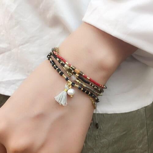Delica Miyuki Bracelet cute thin Bracelets For Women Beads Stone Crystal Handmade Jewelry Gift Drop Ship Wristband