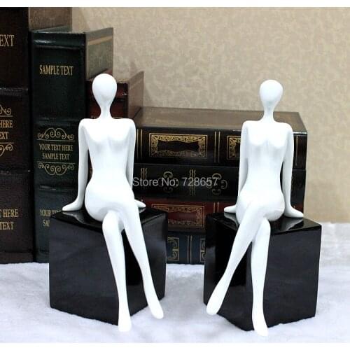 Fashion Abstract Female Figurine Handmade Resin Model Figure Portrait Statuette Room Decoration Handicraft Ornament Present