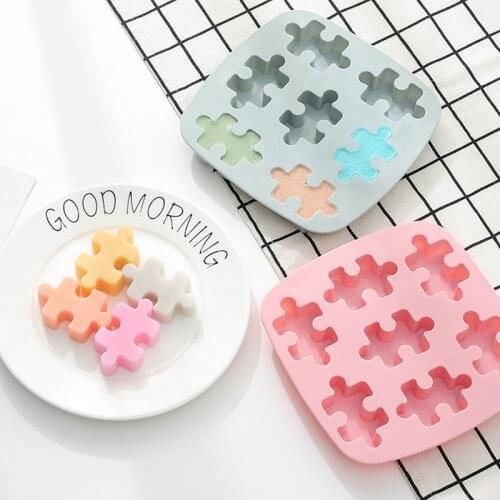 New Silicone Mold Lce Tray Mold Jigsaw Chocolate Mold DIY Resin Mold Candle Making Handmade Soap Mold Cake Decorating Tools