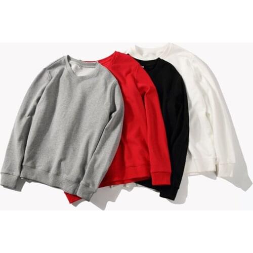 2020 New Arrival Hot Sale Fashion Wear Suit With Jacket Full Cotton Loose Casual O-neck Solid Hoodie Hoodies Hip Hop Sweatshirt